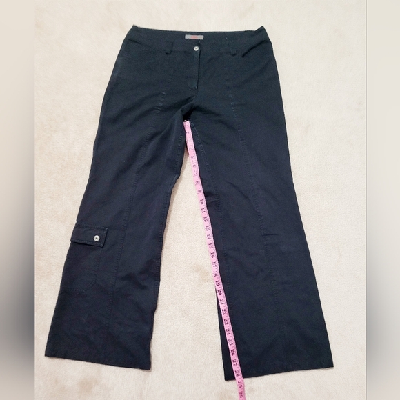 S. Oliver Pants Wide Leg Cargo Y2K Black Woman's Size 40 TINKA - Picture 7 of 13